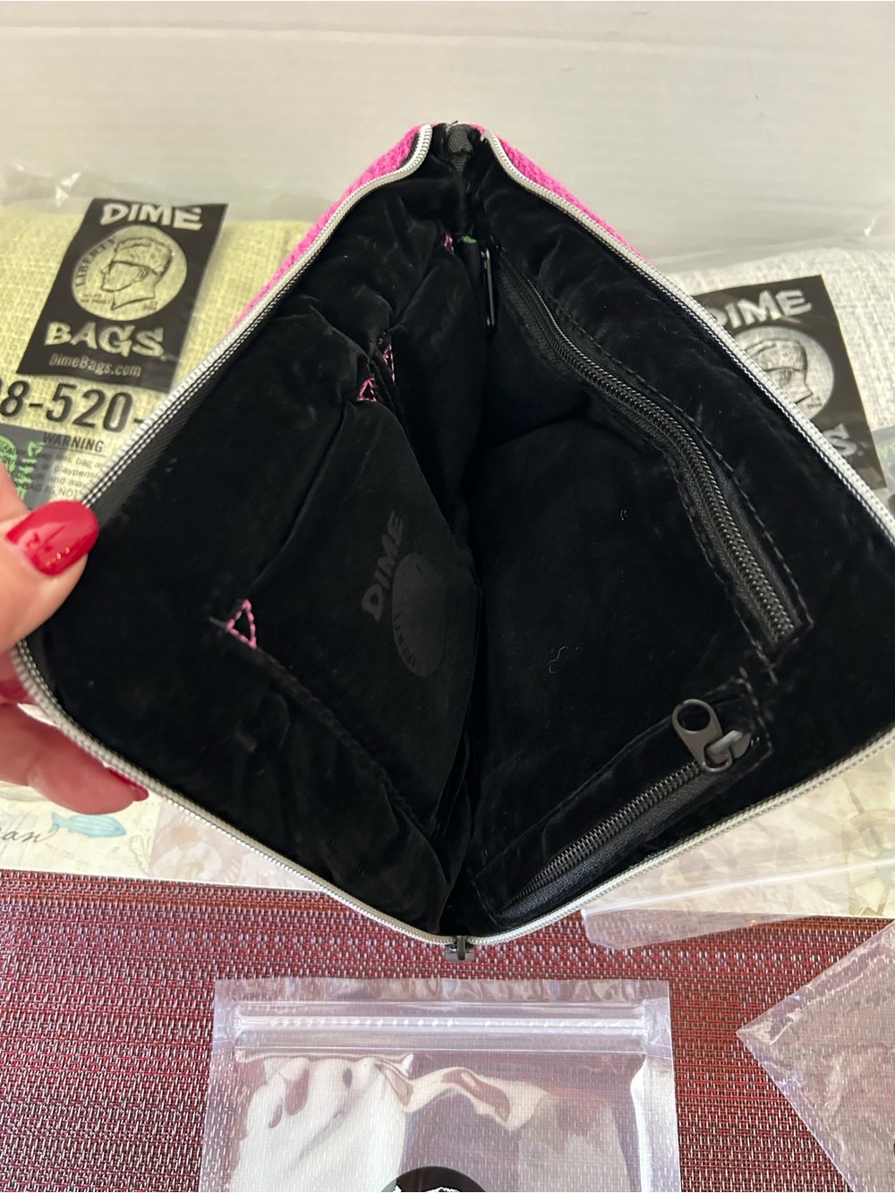 Dime Bags Brand 10” Padded Pouch LIGHT GREEN - Picture 3 of 4